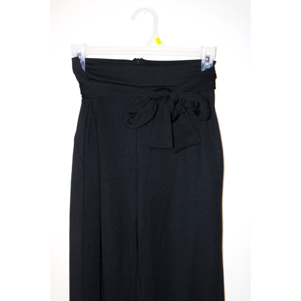 Black High Wasted Pants with Tie